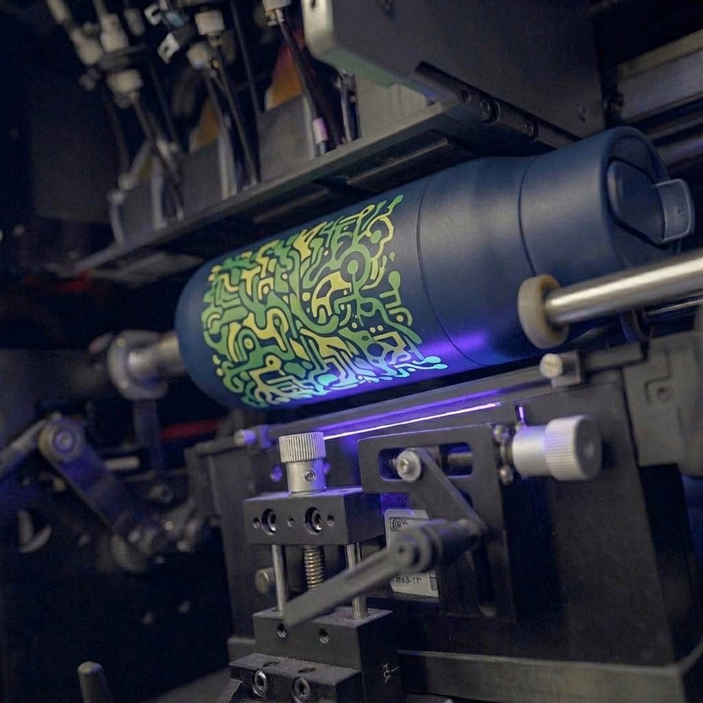 UV color printing on a tumbler